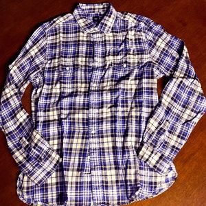 GAP light weight checked collared shirt,  Large